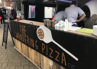 Streetfood Setup with portable pizza ovens